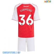 Camisa de time de futebol Arsenal Martin Zubimendi #36 Replicas 1º Equipamento Infantil 2025-26 Manga Curta (+ Calças curtas)